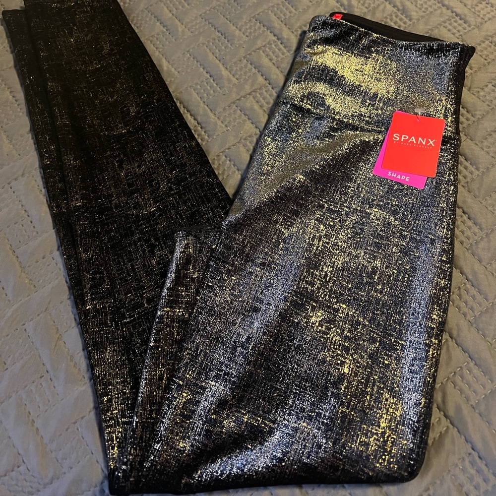 SPANX BLACK/gold brand new leggings
